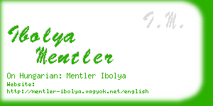 ibolya mentler business card